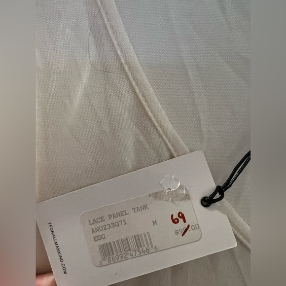 7 For All Mankind White Lace Tank - Picture 3 of 7